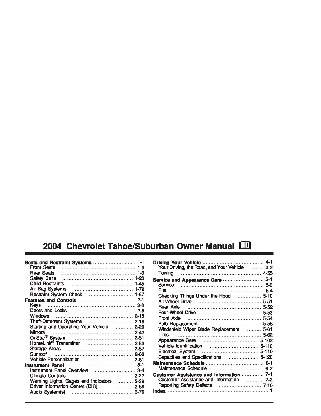 2004 chevrolet tahoe manual