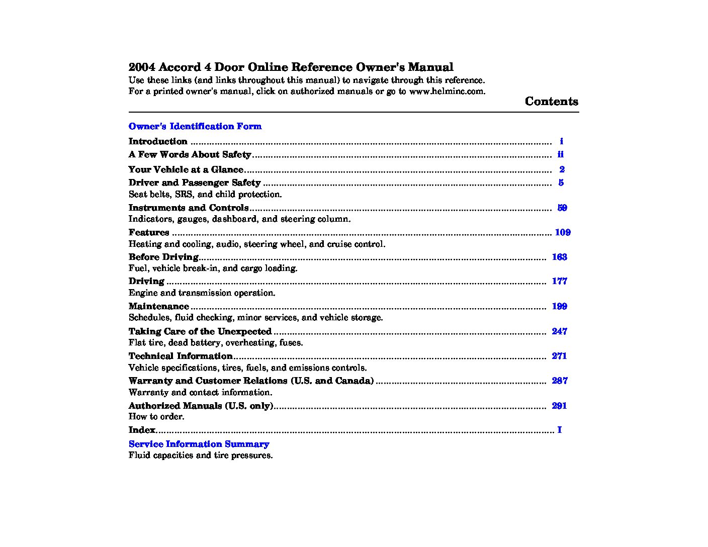 2004 HONDA ACCORD LX OWNERS MANUAL PDF