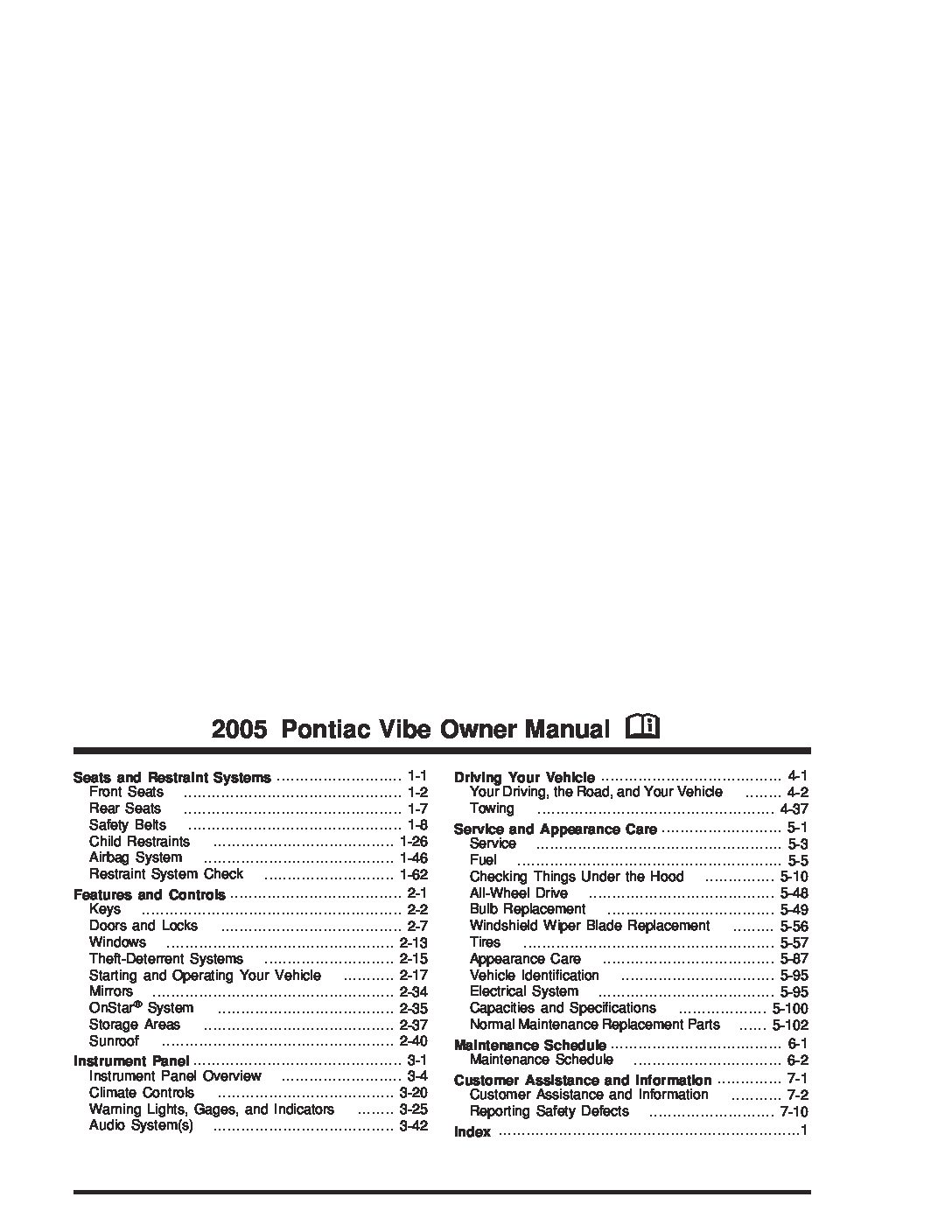 2005 pontiac vibe service manual pdf