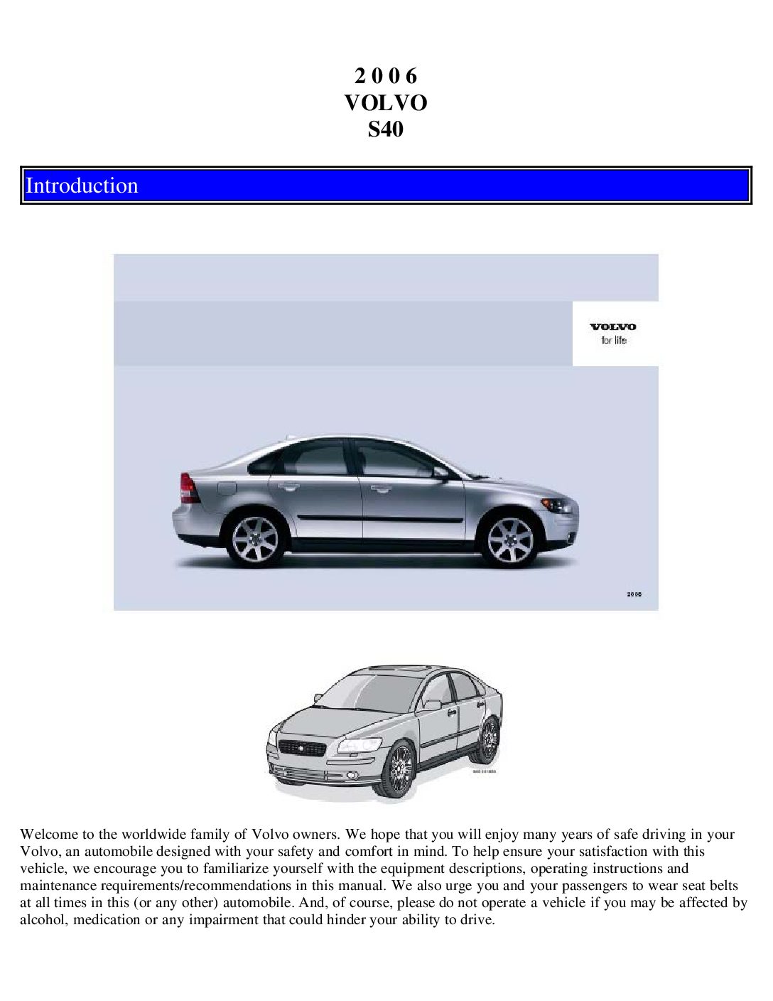 2006 volvo s40 Owners Manual | Just Give Me The Damn Manual
