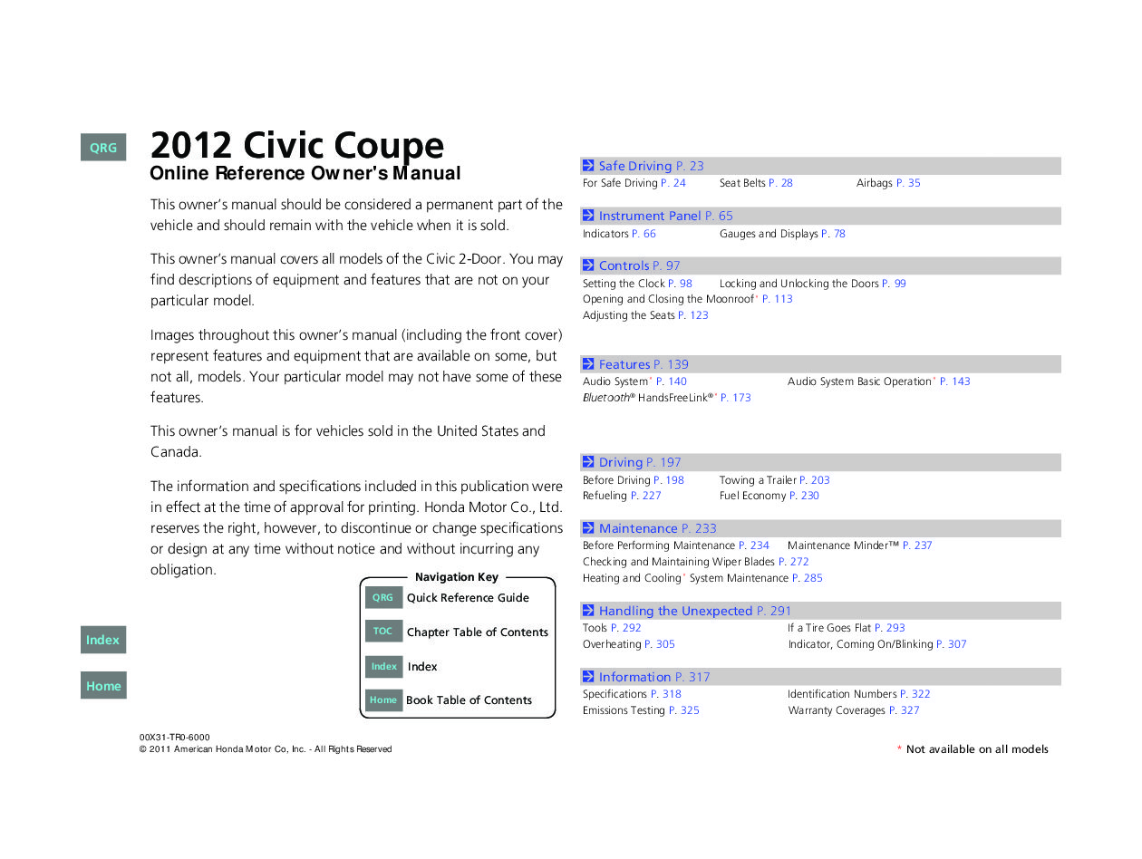 manual de usuario honda civic si 2008