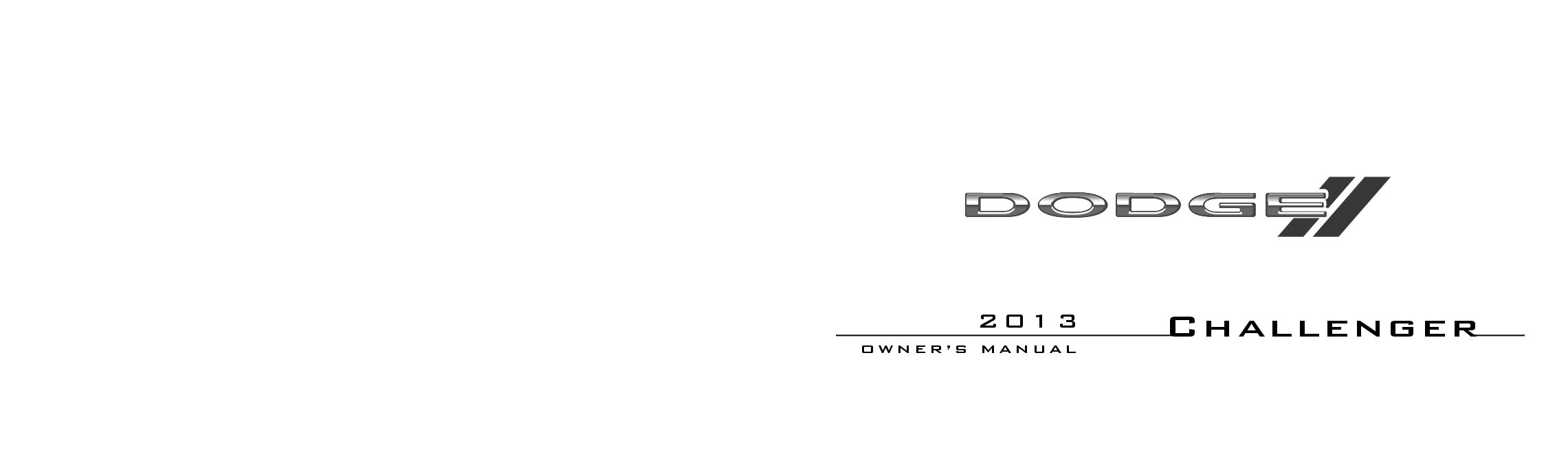 2013 dodge challenger owners manual pdf