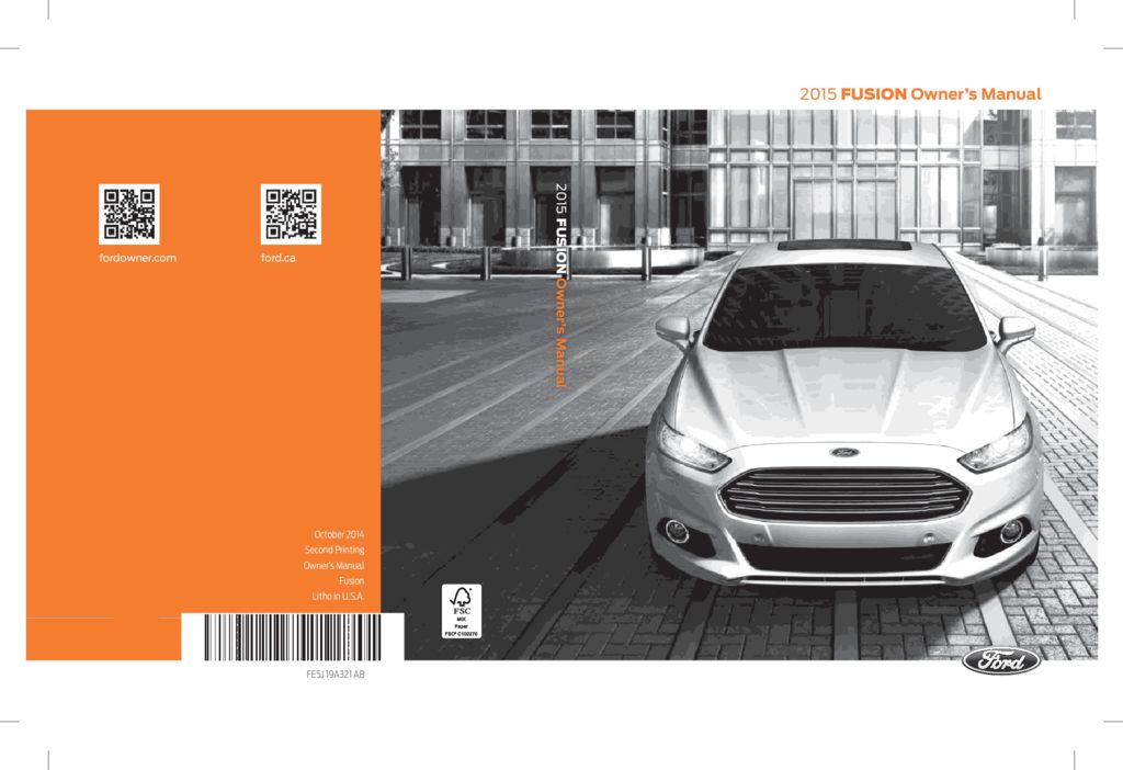 2015 ford fusion Owners Manual | Just Give Me The Damn Manual