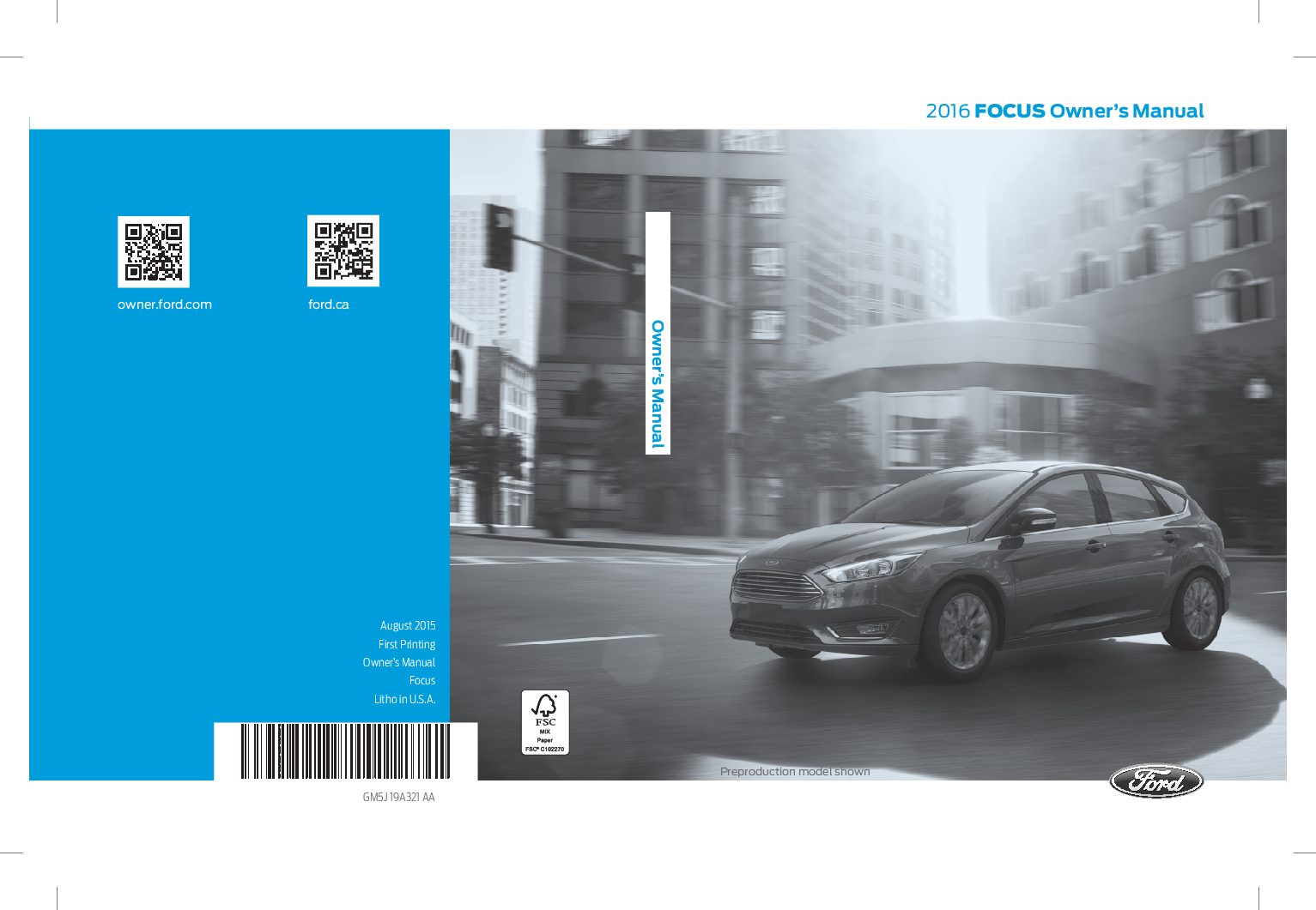 ford focus st owners manual